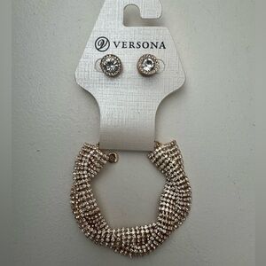 Versona Gold and Silver Stud Earrings